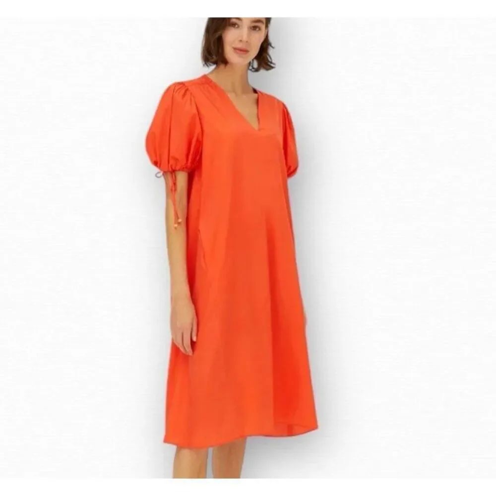 Harshman Dore midi dress in orange sz XS
